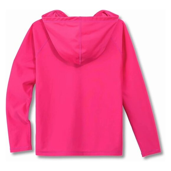 Girls' UPF 50+ Sun Protection Hoodie | Long Sleeves | Full Zip | Rashguard - Picture 2 of 13